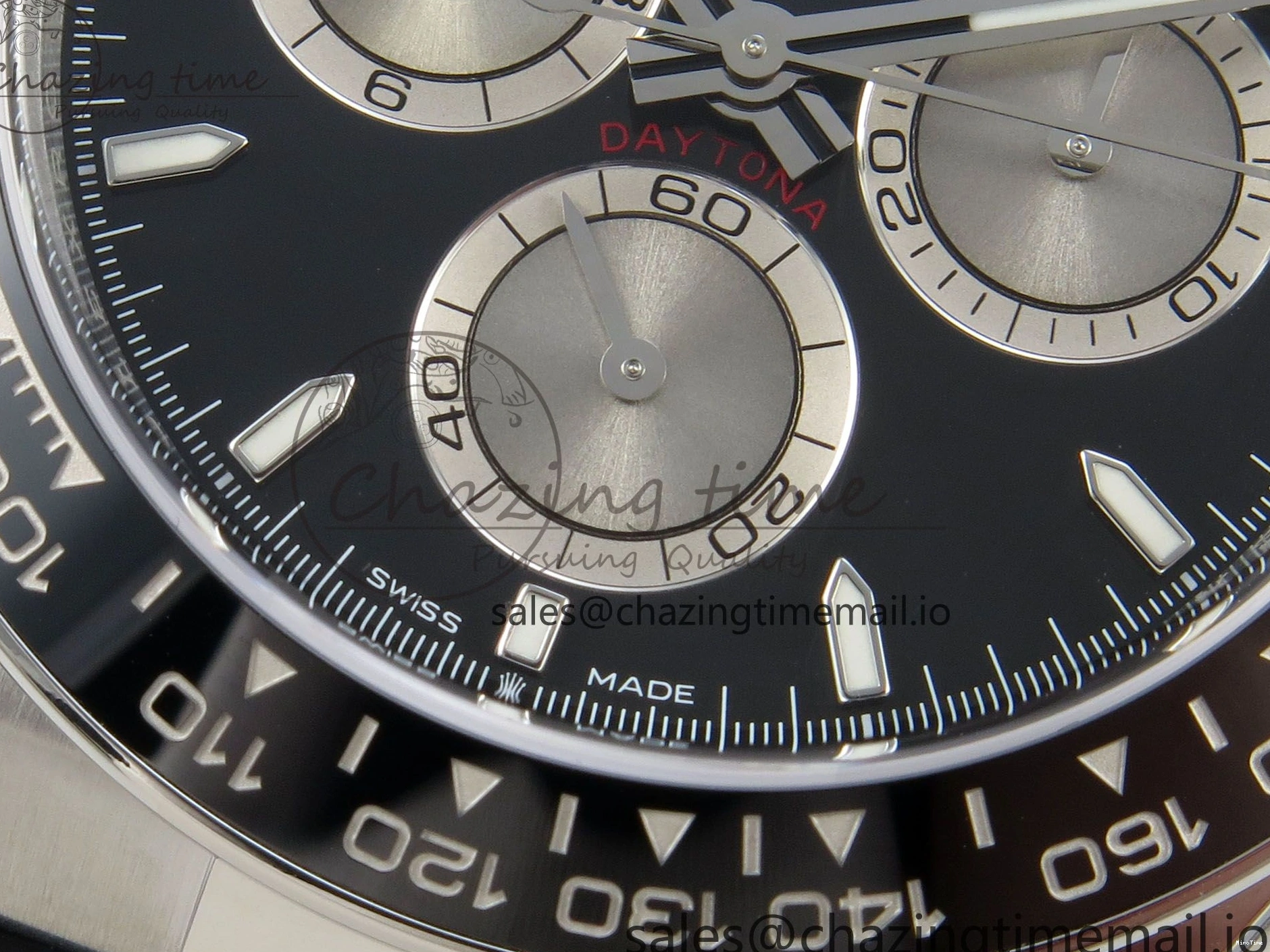 MiroTime 0122 Daytona 126519 VSF 1:1 Best Edition Black Silver Lume Dial on Oysterflex Strap VS4131 V2 (Weighted) DailyWear 324